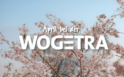 Titelbild mit der Aufschrift "April bei der WOGETRA"