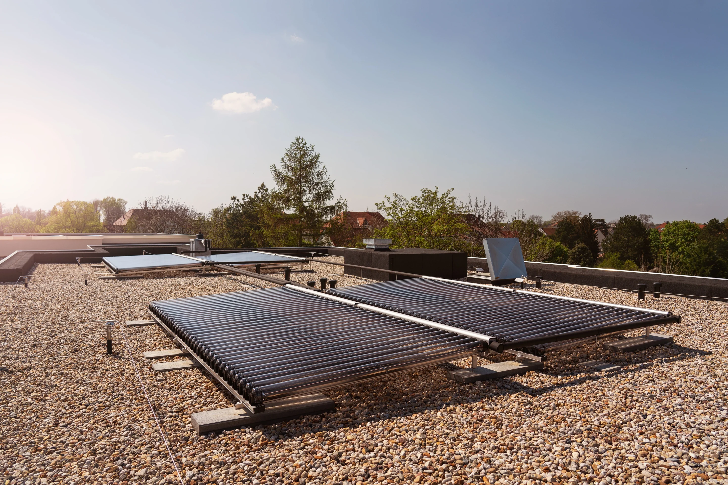 Solaranlage auf den Dächern des Nordquartiers in Leipzig Wiederitzsch