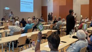 Abstimmung bei der 82. Vertreterversammlung der WOGETRA.