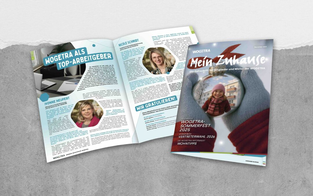 Die Dezember Ausgabe der WOGETA Mieterzeitschrift "Mein Zuhause"