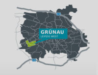 Stellplatz für Ihren PKW mitten im Herzen von Grünau - Stadtteilkarte